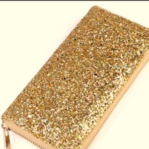 2 GOLD ZIP AROUND WALLETS SIZE 4”X7.5” NO.SILVER.